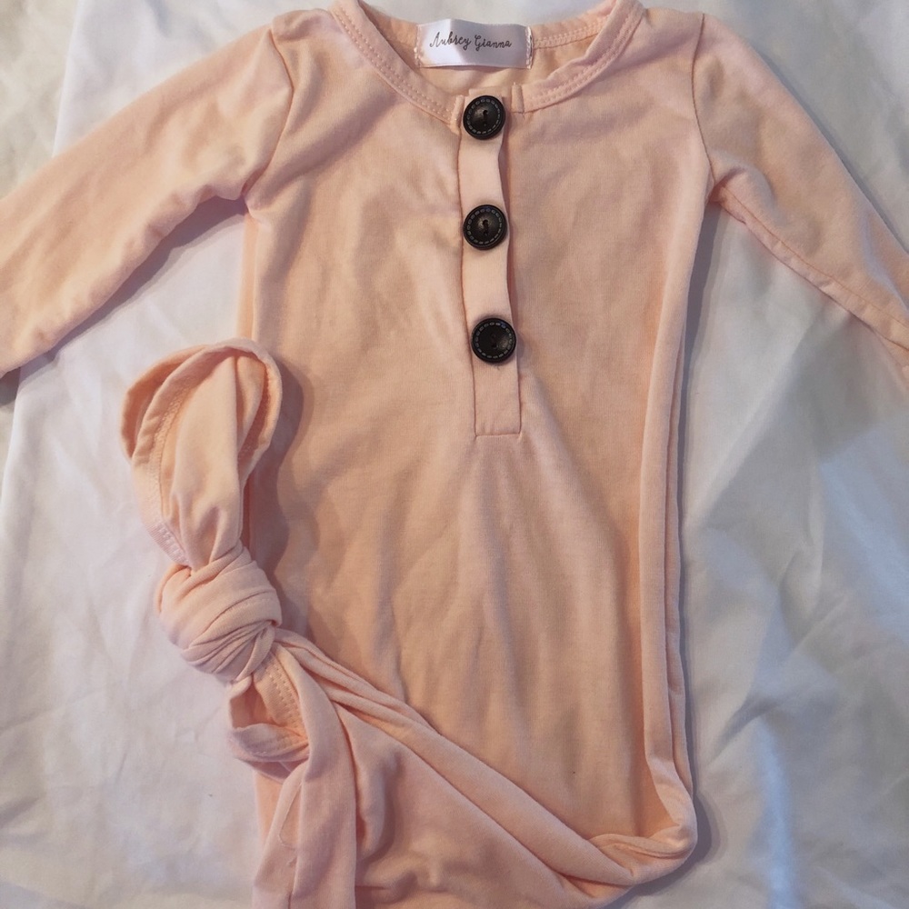 Brand new boutique 0-3 month baby girl onesie gown